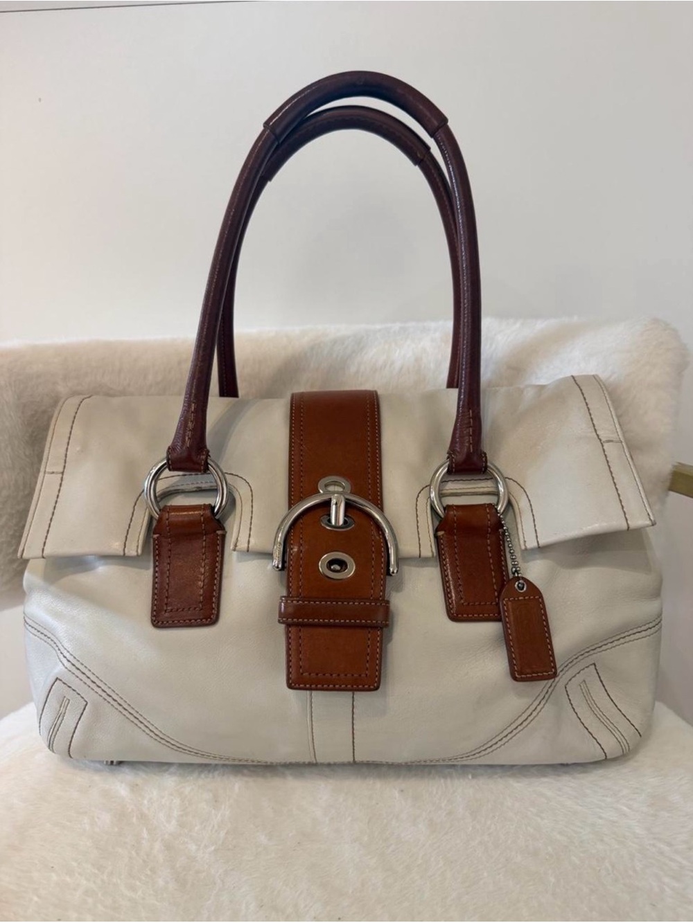 Vintage Coach Hamptons Leather Satchel